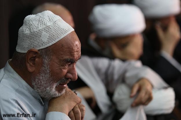 گزارش تصویری/ مراسم شهادت حضرت جواد الائمه با سخنرانی استاد انصاریان در بیت حضرت آیت الله وحید خراسانی 