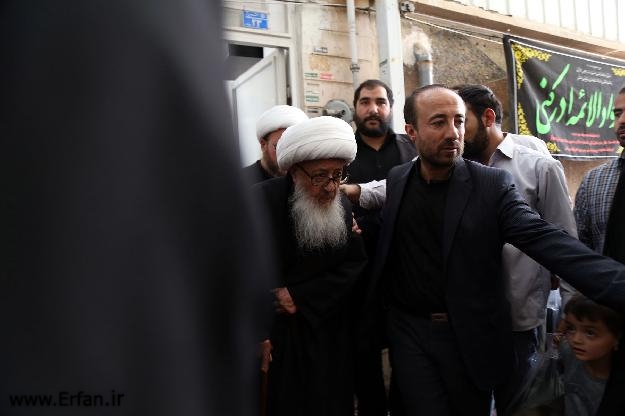 گزارش تصویری/ مراسم شهادت حضرت جواد الائمه با سخنرانی استاد انصاریان در بیت حضرت آیت الله وحید خراسانی 