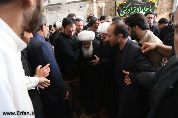 گزارش تصویری/ مراسم شهادت حضرت جواد الائمه با سخنرانی استاد انصاریان در بیت حضرت آیت الله وحید خراسانی 