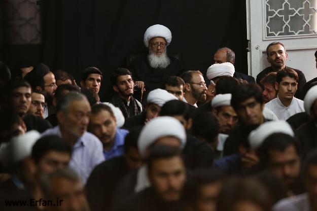 گزارش تصویری/ مراسم شهادت حضرت جواد الائمه با سخنرانی استاد انصاریان در بیت حضرت آیت الله وحید خراسانی 