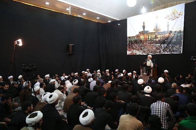 گزارش تصویری/ مراسم شهادت حضرت جواد الائمه با سخنرانی استاد انصاریان در بیت حضرت آیت الله وحید خراسانی 