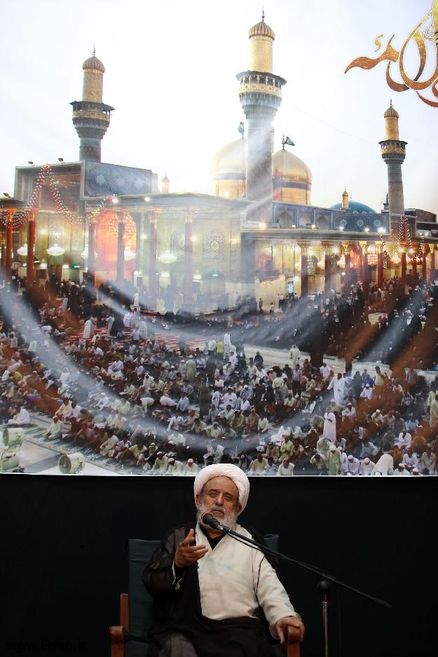 گزارش تصویری/ مراسم شهادت حضرت جواد الائمه با سخنرانی استاد انصاریان در بیت حضرت آیت الله وحید خراسانی 