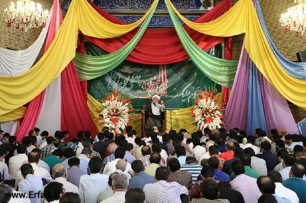 گزارش تصویری/ جشن عید غدیر در مسجد حضرت امیر(ع) با سخنرانی استاد حسین انصاریان