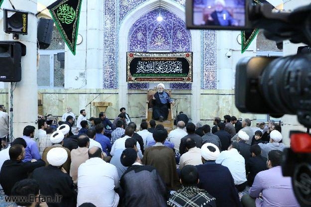 گزارش تصویری/ سخنرانی استاد انصاریان در ایام شهادت امام محمد باقر (ع) / مسجد اعظم قم