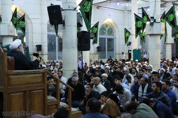 گزارش تصویری/ سخنرانی استاد انصاریان در ایام شهادت امام محمد باقر (ع) / مسجد اعظم قم