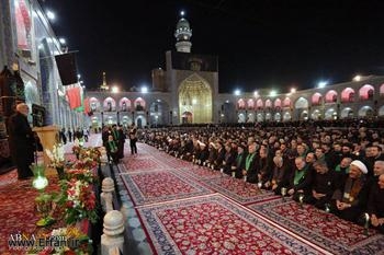 مراسم عزاداری شام غریبان حسینی در حرم مطهر رضوی برگزار شد