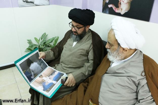 دیدار حضرت استاد انصاریان از بیماران پروانه ای در خانه "ای بی"+تصاویر