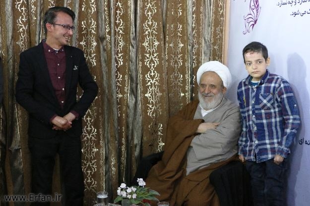 دیدار حضرت استاد انصاریان از بیماران پروانه ای در خانه "ای بی"+تصاویر
