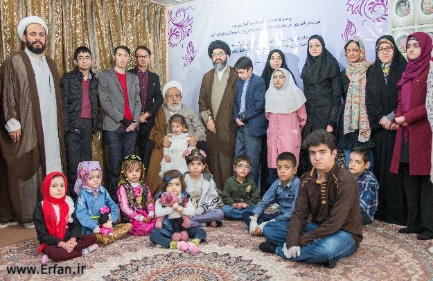 دیدار حضرت استاد انصاریان از بیماران پروانه ای در خانه "ای بی"+تصاویر