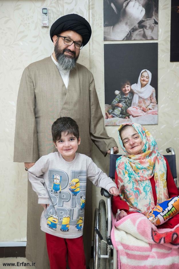 دیدار حضرت استاد انصاریان از بیماران پروانه ای در خانه "ای بی"+تصاویر