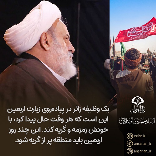 وظیفه زائر در پیاده‌روی